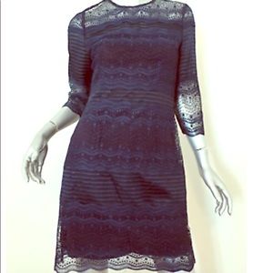 Maje Elegant Navy Sheath Dress